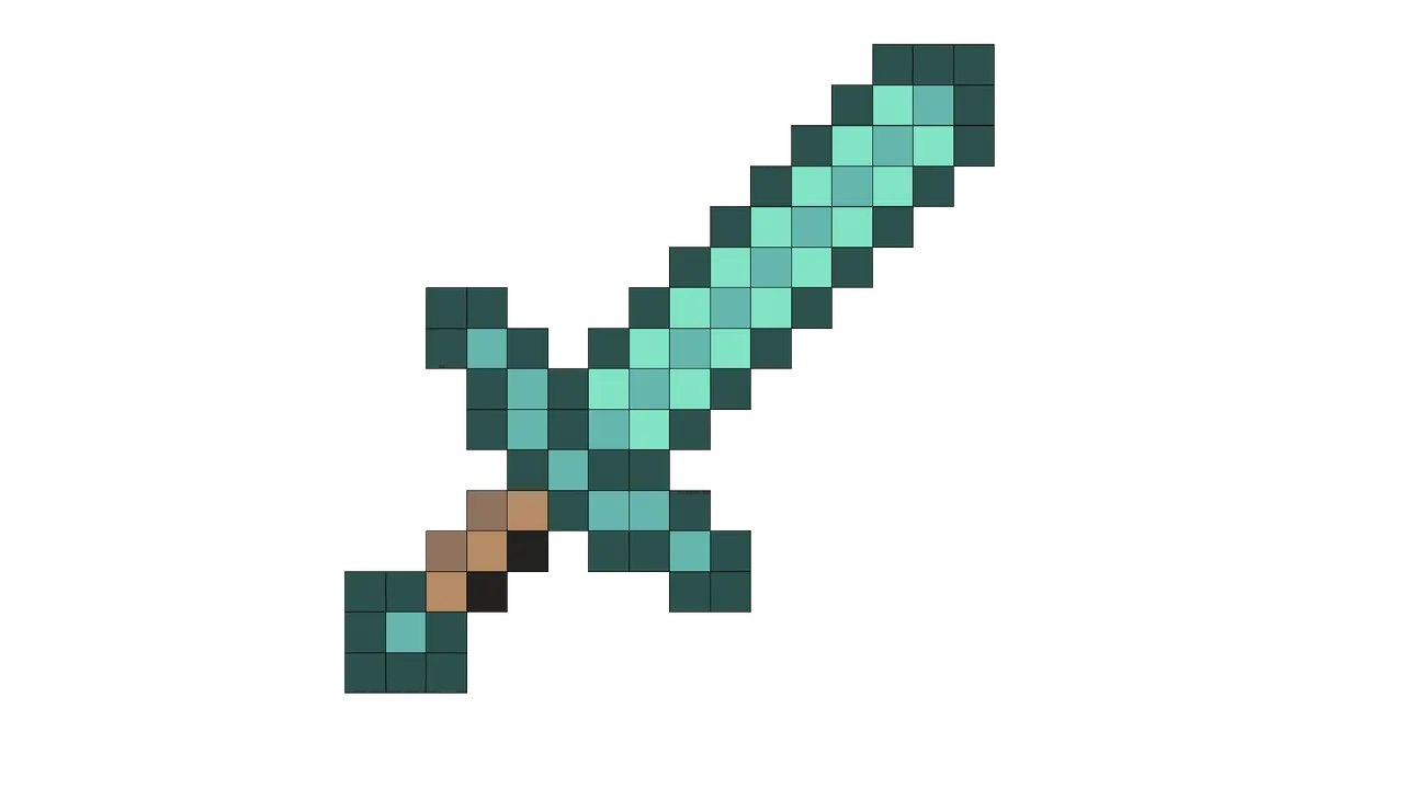 Minecraft Diamond Sword by WF3D